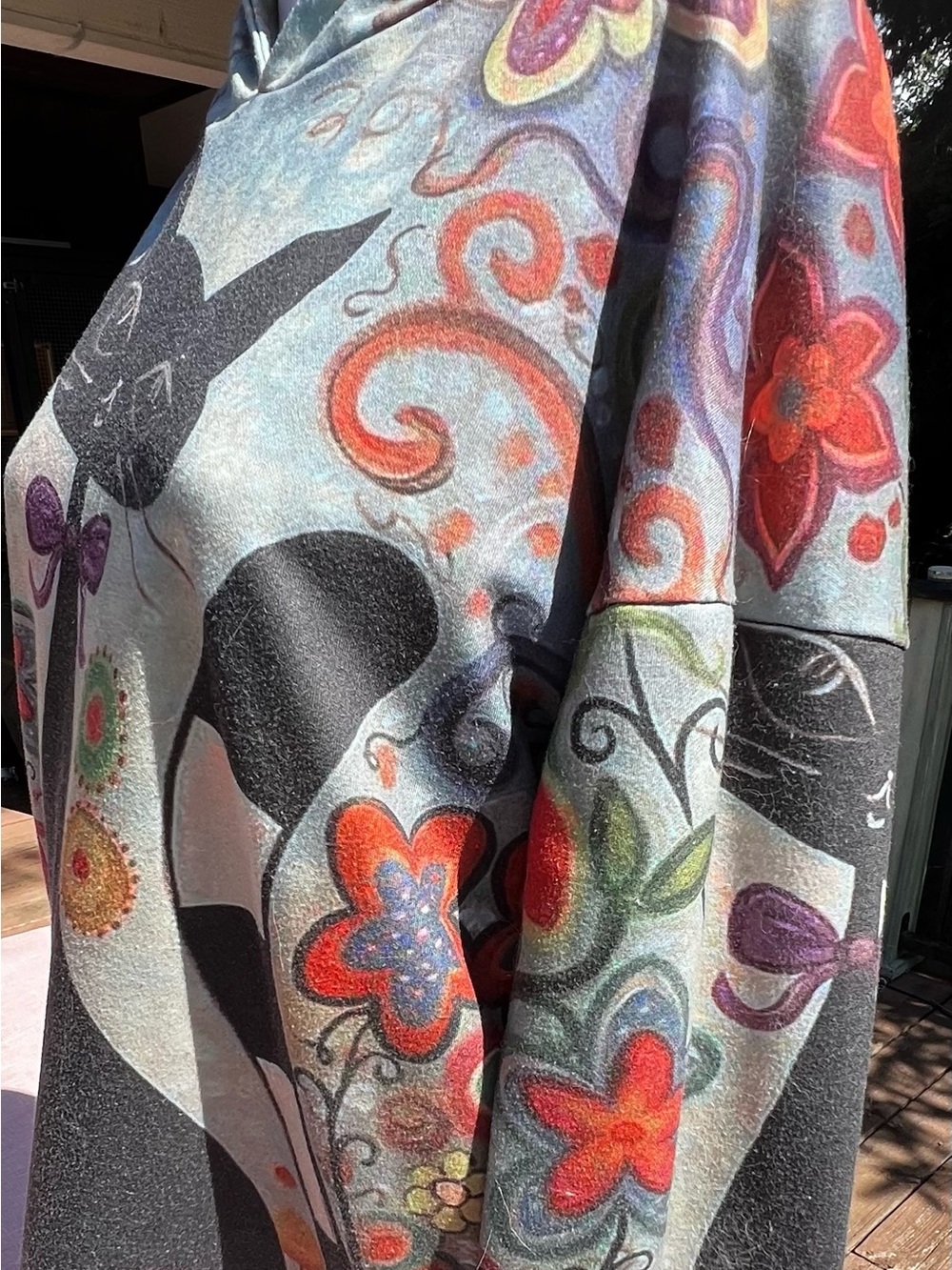 Floral Graphic Hooded Sweatshirt in Multicolor